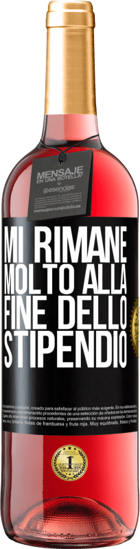 29,95 € | Vino rosato Edizione ROSÉ Mi rimane molto alla fine dello stipendio Etichetta Nera. Etichetta personalizzabile Vino giovane Raccogliere 2024 Tempranillo