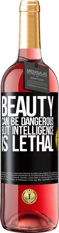 29,95 € | Rosé Wine ROSÉ Edition Beauty can be dangerous, but intelligence is lethal Black Label. Customizable label Young wine Harvest 2024 Tempranillo