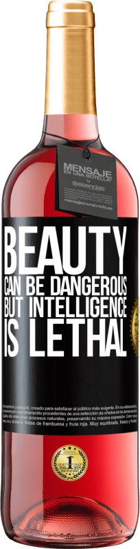 29,95 € | Rosé Wine ROSÉ Edition Beauty can be dangerous, but intelligence is lethal Black Label. Customizable label Young wine Harvest 2025 Tempranillo