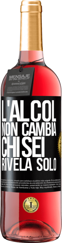 29,95 € Spedizione Gratuita | Vino rosato Edizione ROSÉ L'alcol non cambia chi sei. Rivela solo Etichetta Nera. Etichetta personalizzabile Vino giovane Raccogliere 2025 Tempranillo