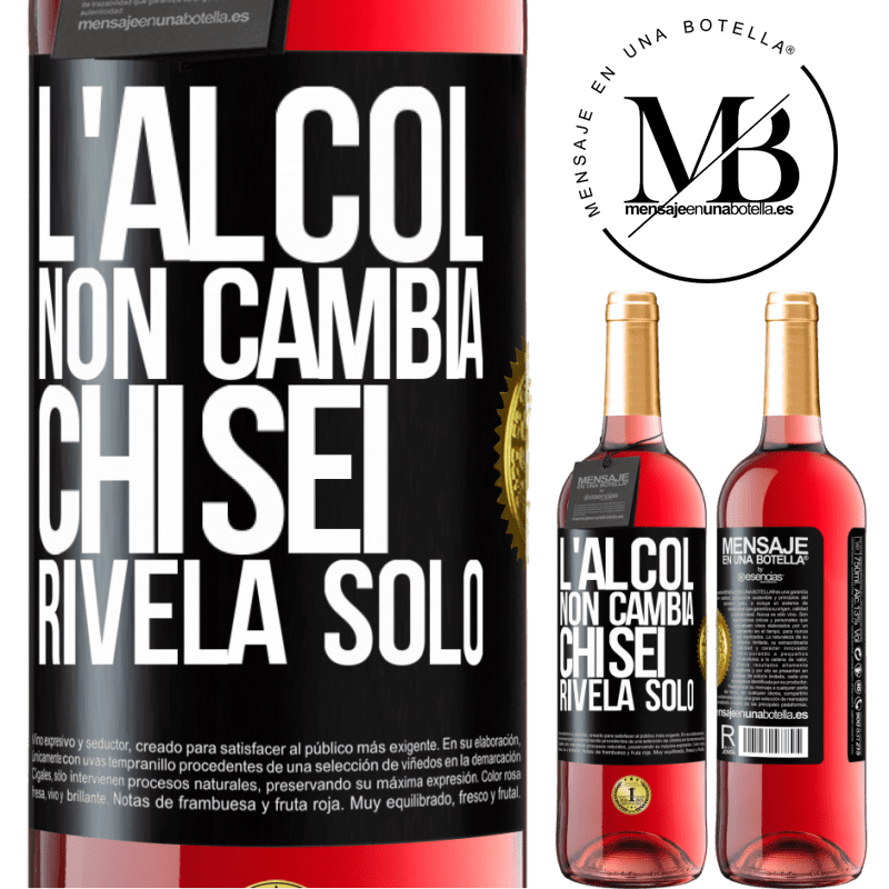 29,95 € Spedizione Gratuita  Vino rosato Edizione ROSÉ L'alcol non cambia  chi sei. Rivela solo Etichetta Bianca. Etichetta personalizzabile Vino  giovane Raccogliere 2023 Tempranillo