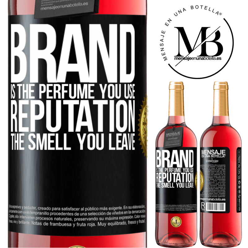 29,95 € Free Shipping | Rosé Wine ROSÉ Edition Brand is the perfume you use. Reputation, the smell you leave Black Label. Customizable label Young wine Harvest 2023 Tempranillo