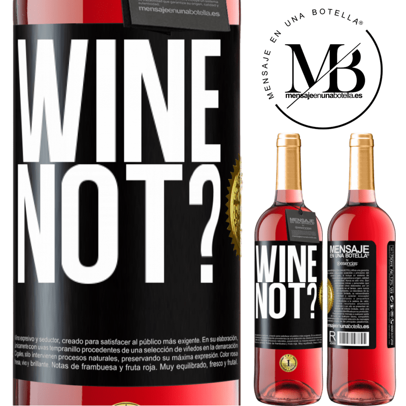 29,95 € Free Shipping | Rosé Wine ROSÉ Edition Wine not? Black Label. Customizable label Young wine Harvest 2023 Tempranillo