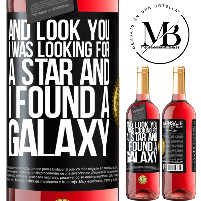 29,95 € Free Shipping | Rosé Wine ROSÉ Edition And look you, I was looking for a star and I found a galaxy Black Label. Customizable label Young wine Harvest 2021 Tempranillo