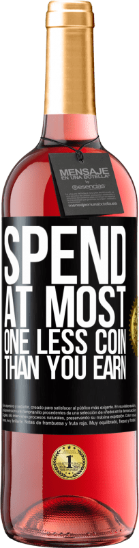 29,95 € Free Shipping | Rosé Wine ROSÉ Edition Spend, at most, one less coin than you earn Black Label. Customizable label Young wine Harvest 2025 Tempranillo