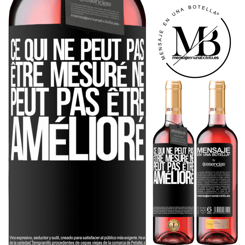 «Ce qui ne peut pas être mesuré ne peut pas être amélioré» Édition ROSÉ