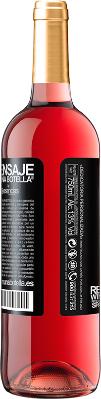 29,95 € | Vino rosato Edizione ROSÉ Gli uccellini cantano e il caffè ti prende Etichetta Nera. Etichetta personalizzabile Vino giovane Raccogliere 2024 Tempranillo