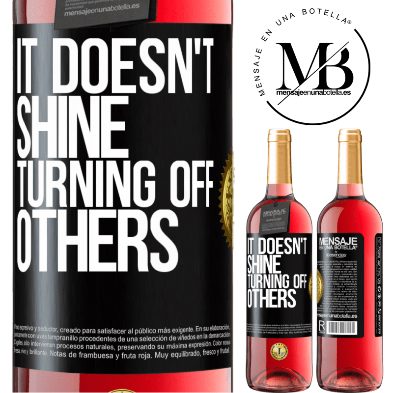 29,95 € Free Shipping | Rosé Wine ROSÉ Edition It doesn't shine turning off others Black Label. Customizable label Young wine Harvest 2021 Tempranillo