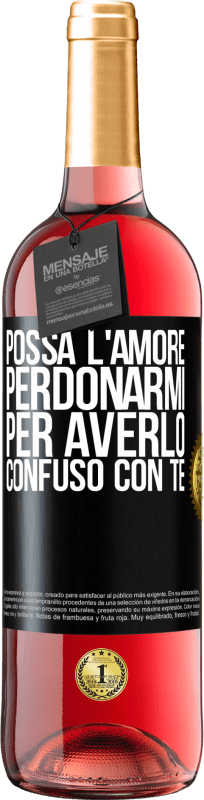 29,95 € | Vino rosato Edizione ROSÉ Possa l'amore perdonarmi per averlo confuso con te Etichetta Nera. Etichetta personalizzabile Vino giovane Raccogliere 2025 Tempranillo