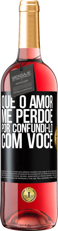 29,95 € | Vinho rosé Edição ROSÉ Que o amor me perdoe por confundi-lo com você Etiqueta Preta. Etiqueta personalizável Vinho jovem Colheita 2024 Tempranillo