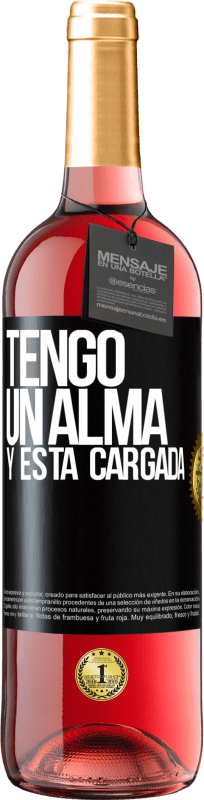 29,95 € Free Shipping | Rosé Wine ROSÉ Edition Tengo un alma y está cargada Black Label. Customizable label Young wine Harvest 2025 Tempranillo