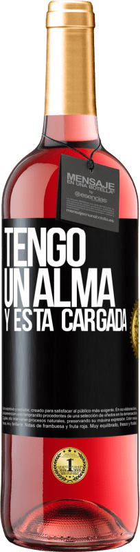 29,95 € | Vino rosato Edizione ROSÉ Tengo un alma y está cargada Etichetta Nera. Etichetta personalizzabile Vino giovane Raccogliere 2024 Tempranillo