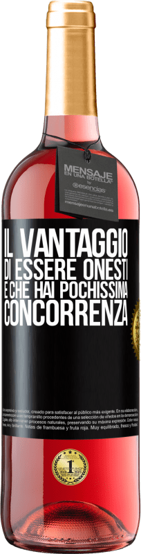 29,95 € | Vino rosato Edizione ROSÉ Il vantaggio di essere onesti è che hai pochissima concorrenza Etichetta Nera. Etichetta personalizzabile Vino giovane Raccogliere 2023 Tempranillo