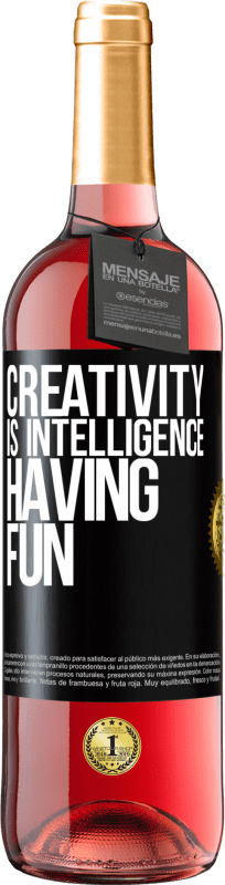 29,95 € | 桃红葡萄酒 ROSÉ版 创造力是乐趣的智慧 黑标. 可自定义的标签 青年酒 收成 2023 Tempranillo