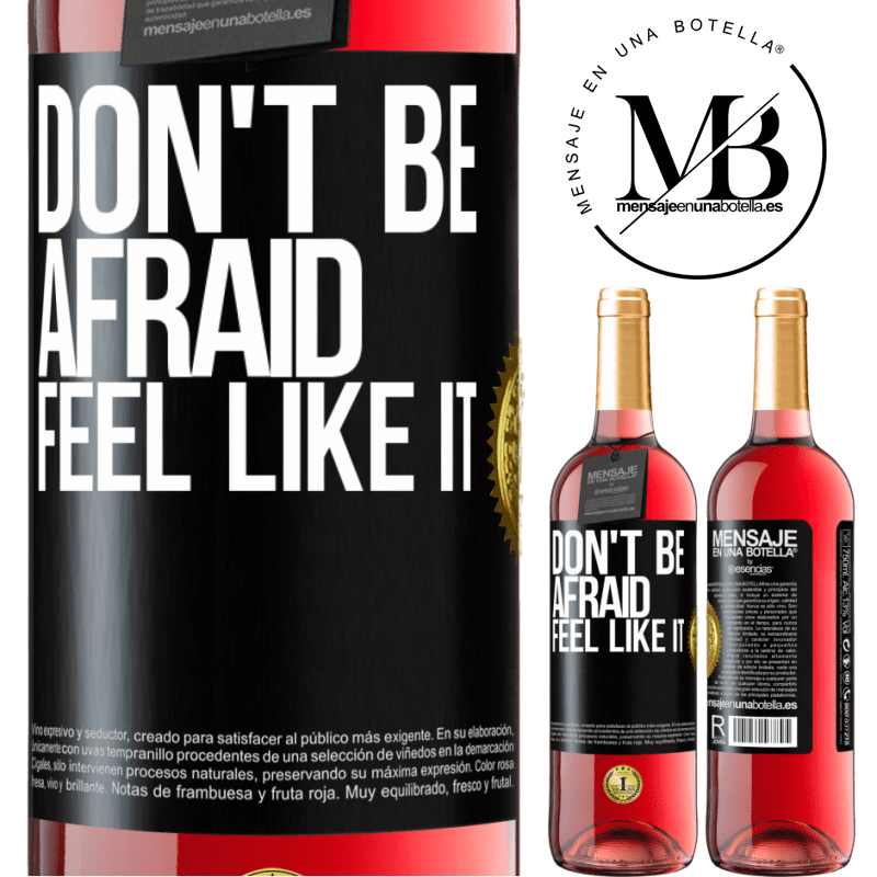 24,95 € Free Shipping | Rosé Wine ROSÉ Edition Don't be afraid, feel like it Black Label. Customizable label Young wine Harvest 2021 Tempranillo