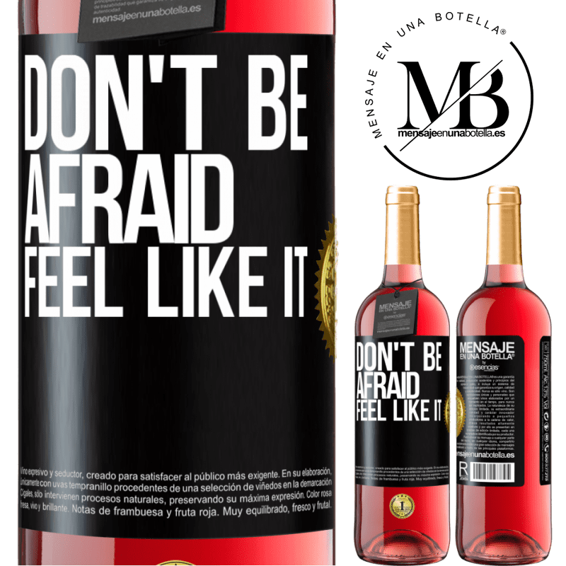 29,95 € Free Shipping | Rosé Wine ROSÉ Edition Don't be afraid, feel like it Black Label. Customizable label Young wine Harvest 2023 Tempranillo