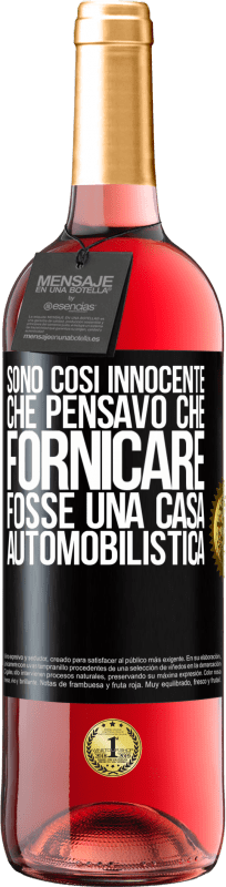 29,95 € | Vino rosato Edizione ROSÉ Sono così innocente che pensavo che fornicare fosse una casa automobilistica Etichetta Nera. Etichetta personalizzabile Vino giovane Raccogliere 2024 Tempranillo