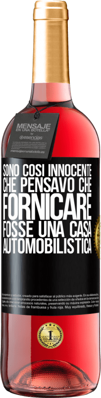 29,95 € | Vino rosato Edizione ROSÉ Sono così innocente che pensavo che fornicare fosse una casa automobilistica Etichetta Nera. Etichetta personalizzabile Vino giovane Raccogliere 2025 Tempranillo