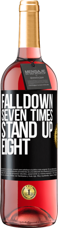 送料無料 | ロゼワイン ROSÉエディション Falldown seven times. Stand up eight ブラックラベル. カスタマイズ可能なラベル 若いワイン 収穫 2023 Tempranillo