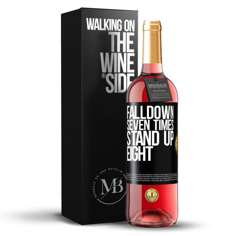 29,95 € Free Shipping | Rosé Wine ROSÉ Edition Falldown seven times. Stand up eight Black Label. Customizable label Young wine Harvest 2023 Tempranillo