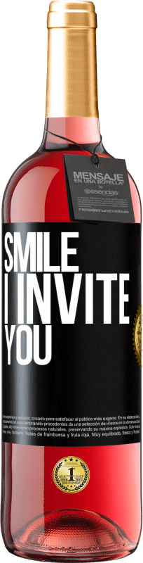 29,95 € | Rosé Wine ROSÉ Edition Smile I invite you Black Label. Customizable label Young wine Harvest 2025 Tempranillo