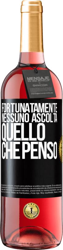 29,95 € | Vino rosato Edizione ROSÉ Fortunatamente nessuno ascolta quello che penso Etichetta Nera. Etichetta personalizzabile Vino giovane Raccogliere 2024 Tempranillo