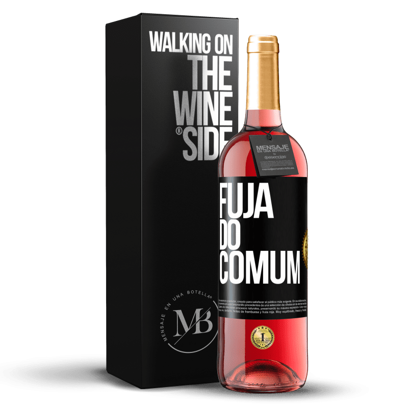 29,95 € Envio grátis | Vinho rosé Edição ROSÉ Fuja do comum Etiqueta Preta. Etiqueta personalizável Vinho jovem Colheita 2023 Tempranillo