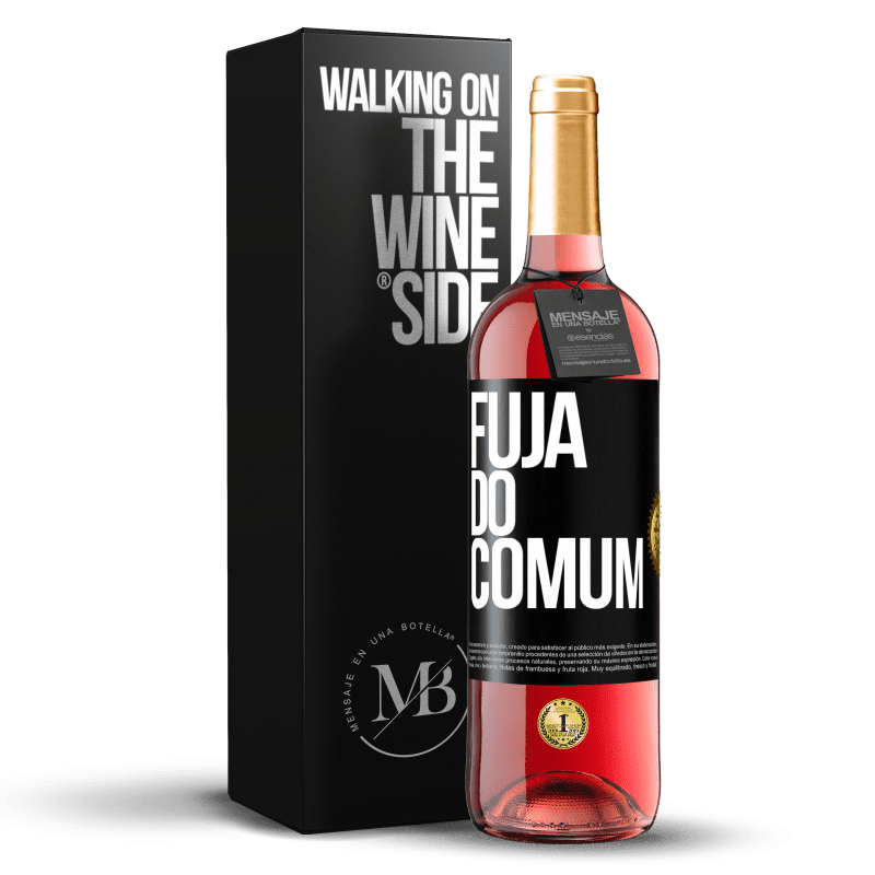 29,95 € Envio grátis | Vinho rosé Edição ROSÉ Fuja do comum Etiqueta Preta. Etiqueta personalizável Vinho jovem Colheita 2024 Tempranillo