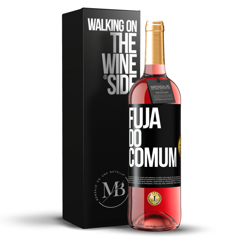 29,95 € Envio grátis | Vinho rosé Edição ROSÉ Fuja do comum Etiqueta Preta. Etiqueta personalizável Vinho jovem Colheita 2025 Tempranillo