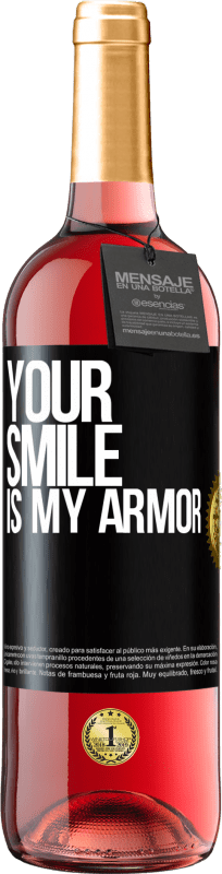 29,95 € | Rosé Wine ROSÉ Edition Your smile is my armor Black Label. Customizable label Young wine Harvest 2024 Tempranillo