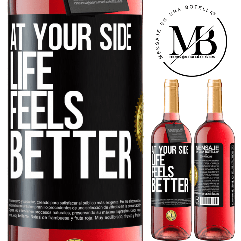 29,95 € Free Shipping | Rosé Wine ROSÉ Edition At your side life feels better Black Label. Customizable label Young wine Harvest 2022 Tempranillo