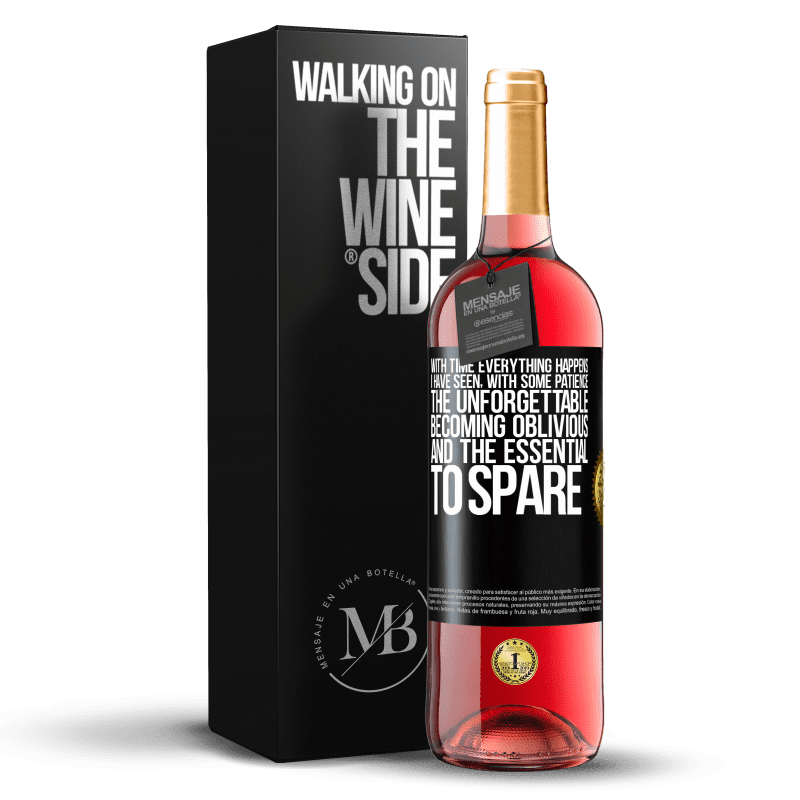 29,95 € Free Shipping | Rosé Wine ROSÉ Edition With time everything happens. I have seen, with some patience, the unforgettable becoming oblivious, and the essential to Black Label. Customizable label Young wine Harvest 2023 Tempranillo