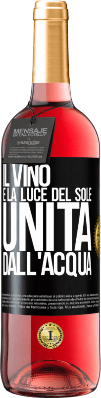 29,95 € | Vino rosato Edizione ROSÉ Il vino è la luce del sole, unita dall'acqua Etichetta Nera. Etichetta personalizzabile Vino giovane Raccogliere 2024 Tempranillo