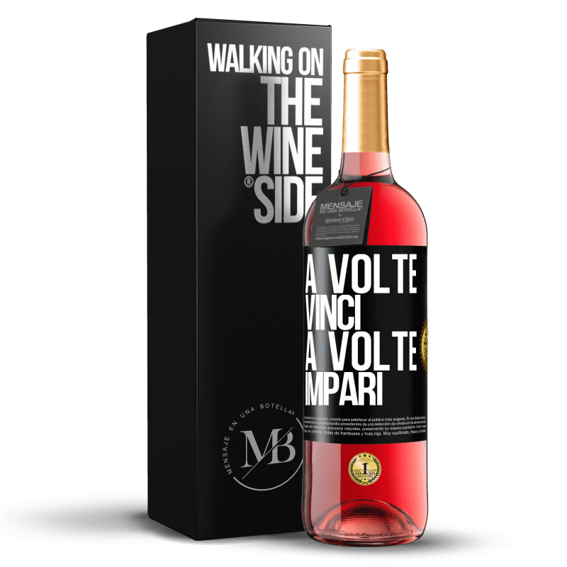 29,95 € Spedizione Gratuita | Vino rosato Edizione ROSÉ A volte vinci, a volte impari Etichetta Nera. Etichetta personalizzabile Vino giovane Raccogliere 2024 Tempranillo