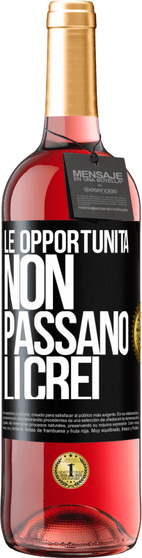 29,95 € Spedizione Gratuita | Vino rosato Edizione ROSÉ Le opportunità non passano. Li crei Etichetta Nera. Etichetta personalizzabile Vino giovane Raccogliere 2025 Tempranillo