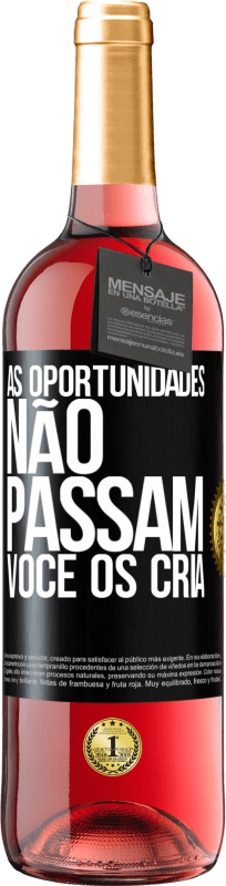 29,95 € Envio grátis | Vinho rosé Edição ROSÉ As oportunidades não passam. Você os cria Etiqueta Preta. Etiqueta personalizável Vinho jovem Colheita 2024 Tempranillo