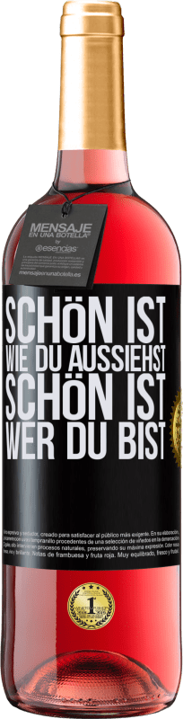 29,95 € | Roséwein ROSÉ Ausgabe Schön ist, wie du aussiehst, schön ist, wer du bist Schwarzes Etikett. Anpassbares Etikett Junger Wein Ernte 2023 Tempranillo