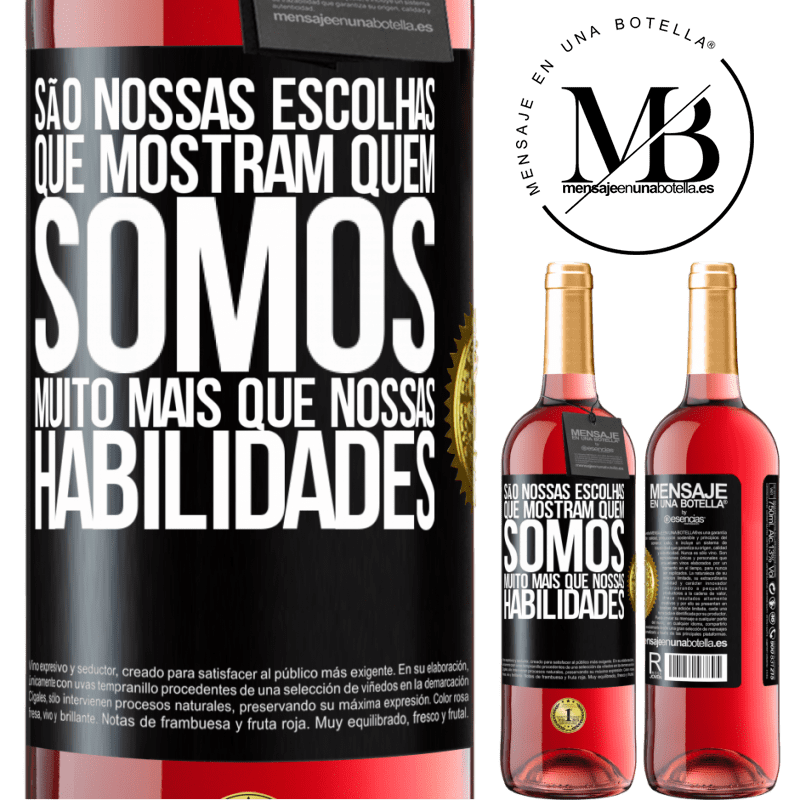 29,95 € Envio grátis | Vinho rosé Edição ROSÉ São nossas escolhas que mostram quem somos, muito mais que nossas habilidades Etiqueta Preta. Etiqueta personalizável Vinho jovem Colheita 2023 Tempranillo