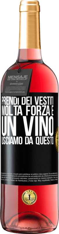 29,95 € | Vino rosato Edizione ROSÉ Prendi dei vestiti, molta forza e un vino. Usciamo da questo Etichetta Nera. Etichetta personalizzabile Vino giovane Raccogliere 2025 Tempranillo