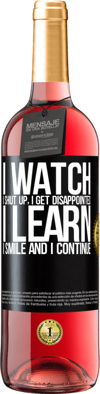 «I watch, I shut up, I get disappointed, I learn, I smile and I continue» ROSÉ Edition