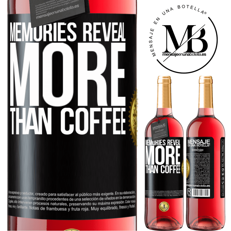 29,95 € Free Shipping | Rosé Wine ROSÉ Edition Memories reveal more than coffee Black Label. Customizable label Young wine Harvest 2021 Tempranillo