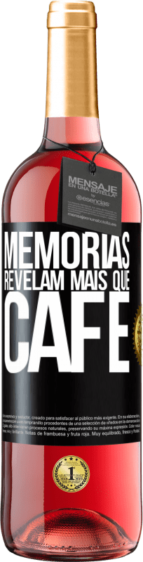 29,95 € | Vinho rosé Edição ROSÉ Memórias revelam mais que café Etiqueta Preta. Etiqueta personalizável Vinho jovem Colheita 2023 Tempranillo