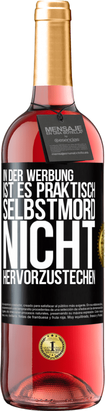 29,95 € | Roséwein ROSÉ Ausgabe In der Werbung ist es praktisch Selbstmord, nicht hervorzustechen Schwarzes Etikett. Anpassbares Etikett Junger Wein Ernte 2024 Tempranillo