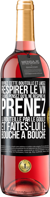 29,95 € | Vin rosé Édition ROSÉ Ouvrez cette bouteille et laissez respirer le vin. Si vous pensez qu'il ne respire pas prenez la bouteille par le goulot et fait Étiquette Noire. Étiquette personnalisable Vin jeune Récolte 2024 Tempranillo