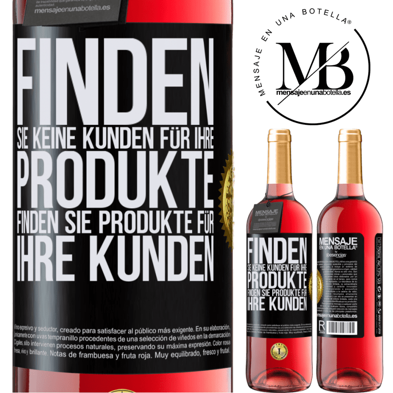 29,95 € Kostenloser Versand | Roséwein ROSÉ Ausgabe Finde keine Kunden für deine Produkte, finde Produkte für deine Kunden Schwarzes Etikett. Anpassbares Etikett Junger Wein Ernte 2025 Tempranillo