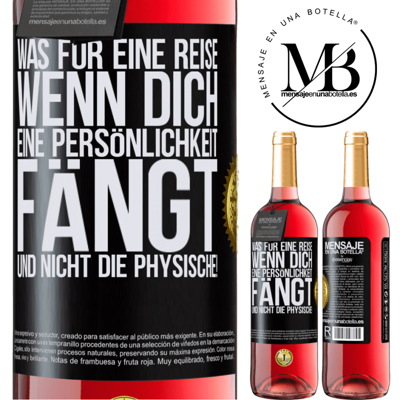 29,95 € Kostenloser Versand | Roséwein ROSÉ Ausgabe Was für ein Abenteuer, wenn man von der Persönlichkeit eines Menschen und nicht dem Aussehen gefangen wird! Schwarzes Etikett. Anpassbares Etikett Junger Wein Ernte 2024 Tempranillo