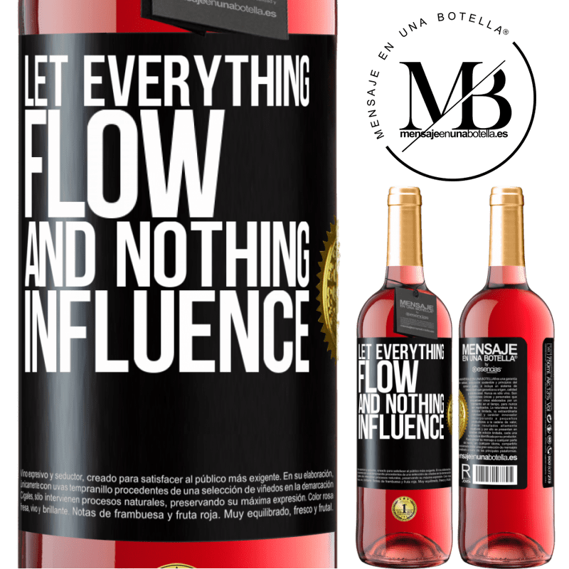 29,95 € Free Shipping | Rosé Wine ROSÉ Edition Let everything flow and nothing influence Black Label. Customizable label Young wine Harvest 2022 Tempranillo