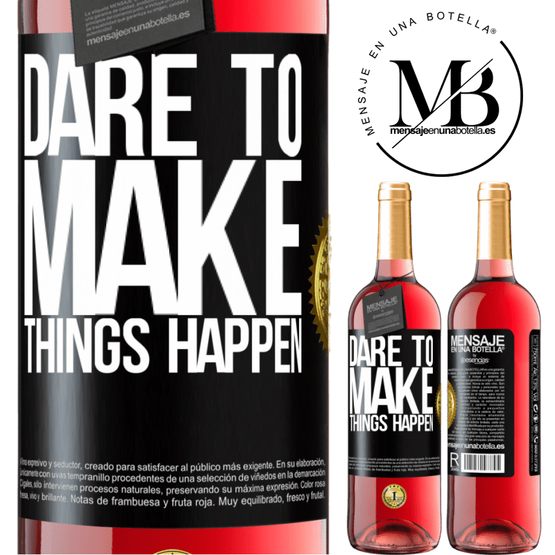 24,95 € Free Shipping | Rosé Wine ROSÉ Edition Dare to make things happen Black Label. Customizable label Young wine Harvest 2021 Tempranillo