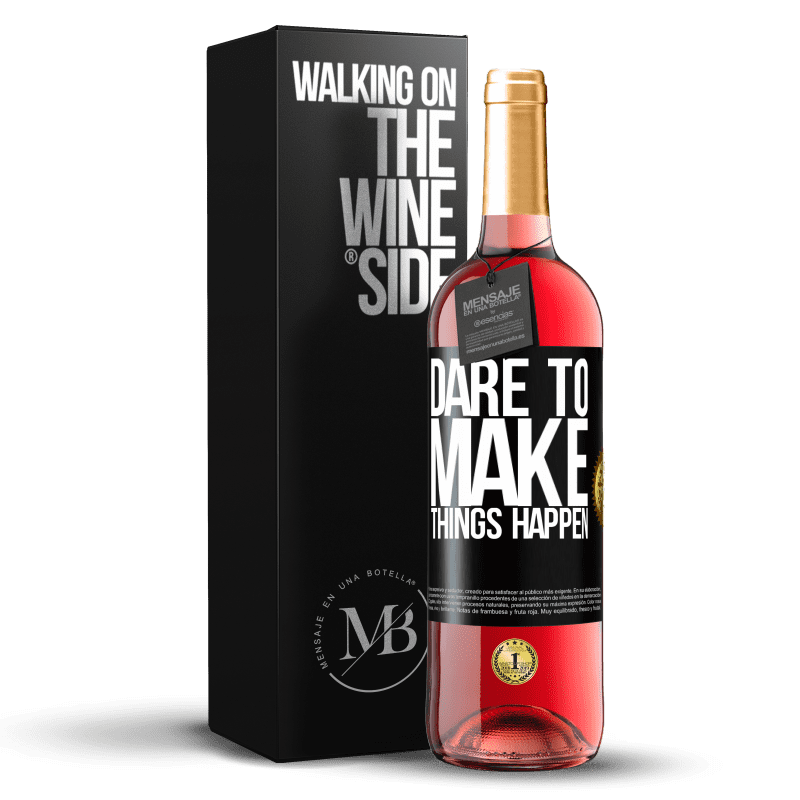 29,95 € Free Shipping | Rosé Wine ROSÉ Edition Dare to make things happen Black Label. Customizable label Young wine Harvest 2021 Tempranillo