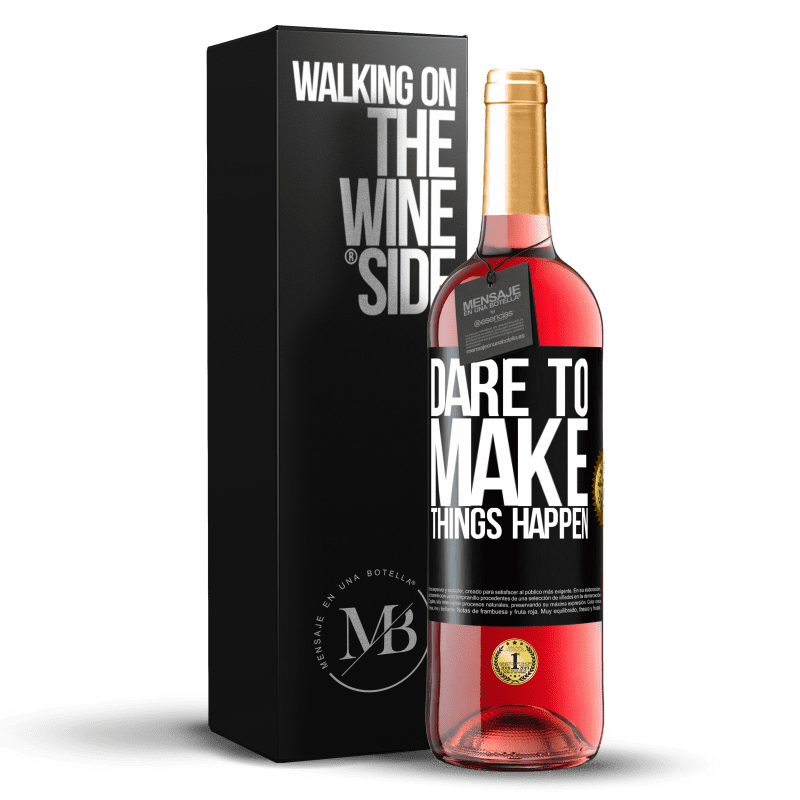 29,95 € Free Shipping | Rosé Wine ROSÉ Edition Dare to make things happen Black Label. Customizable label Young wine Harvest 2024 Tempranillo